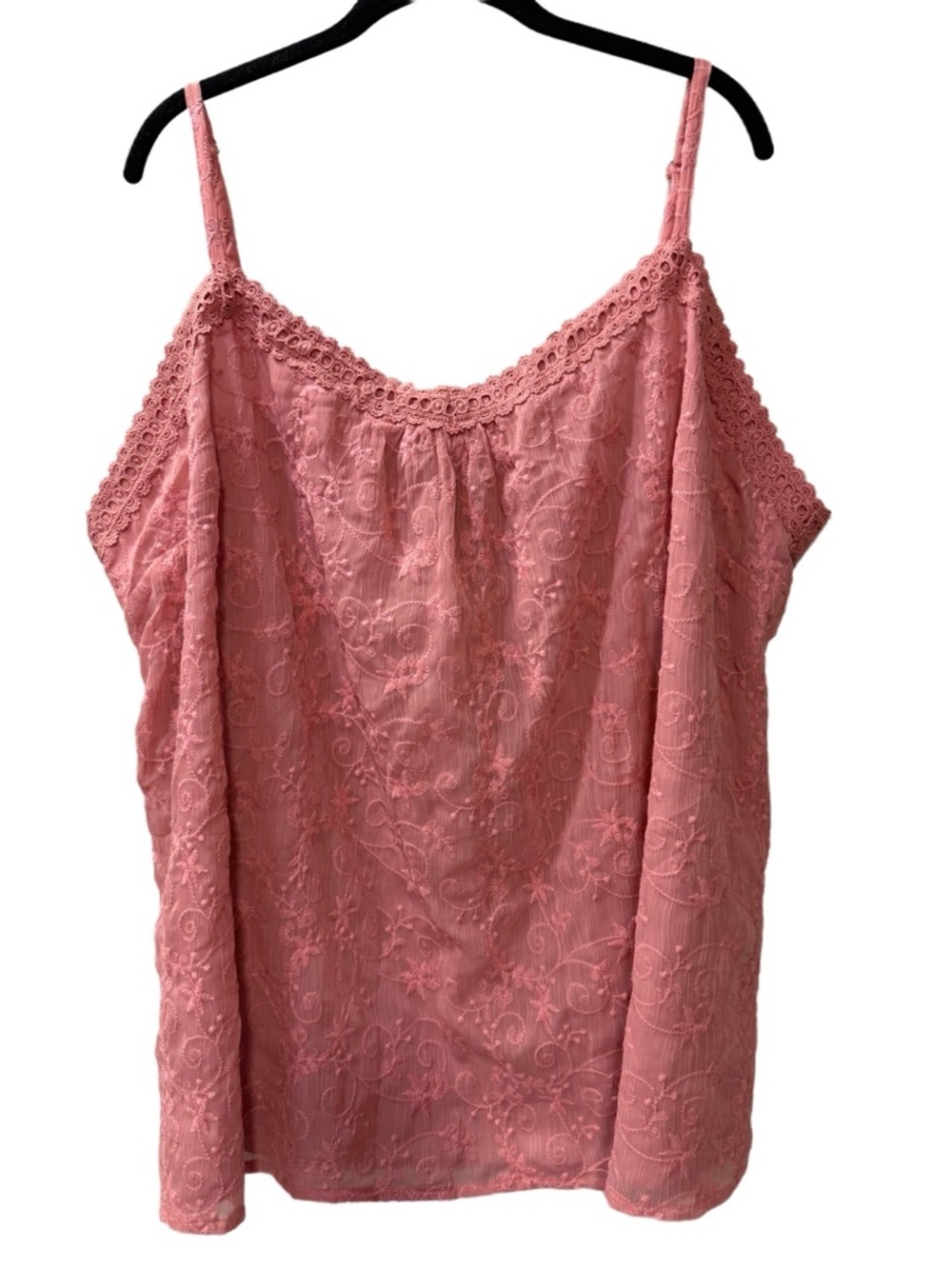 NWT City Chic Misty Rose Embroidered Cami, Size L/20